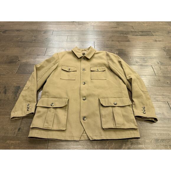 Duluth Trading Mens Khaki Beige Barn Chore Canvas Heavyweight Jacket XLT NWOT - Picture 2 of 9